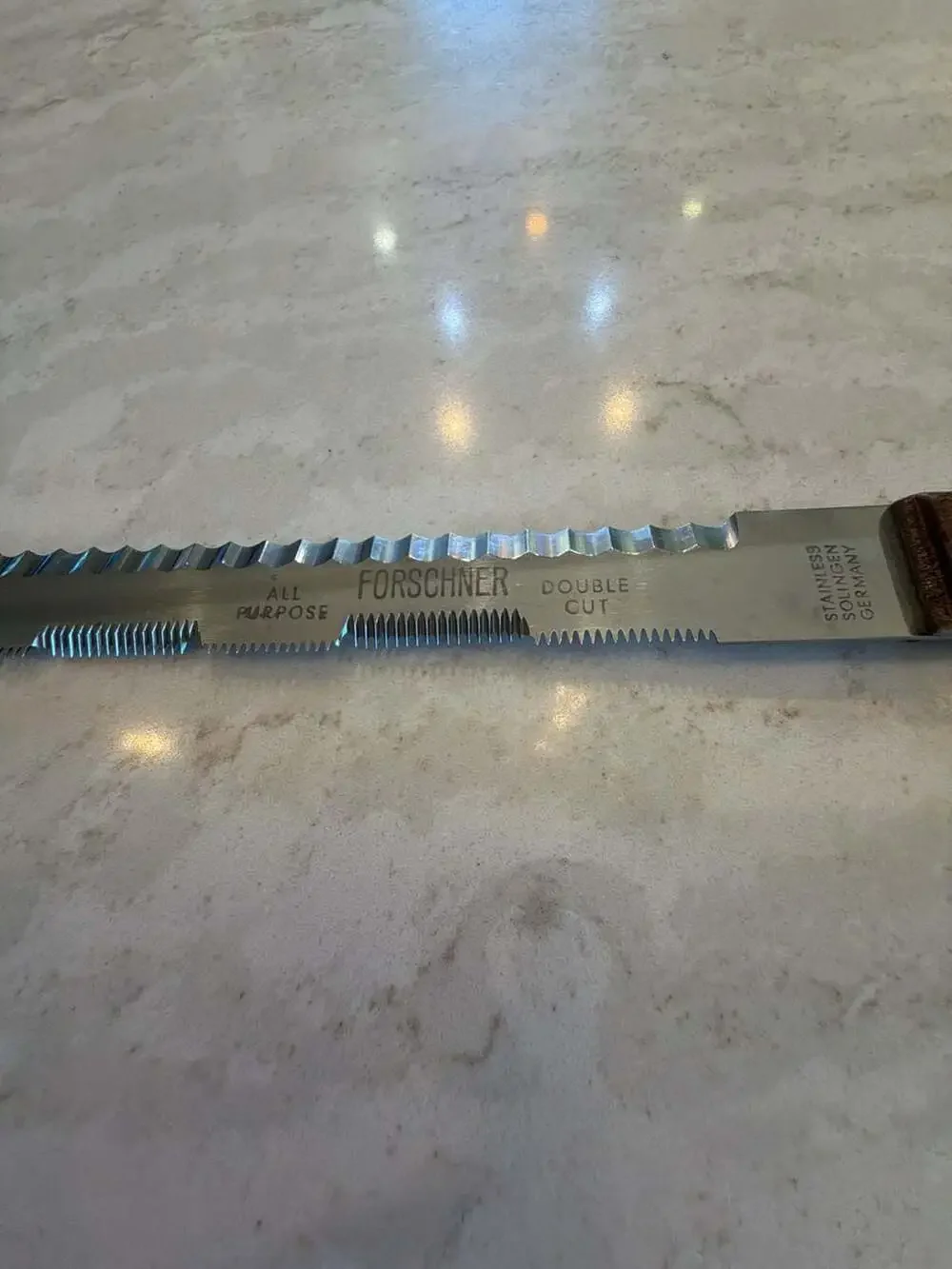 Vintage Forschner Double Cut All Purpose Utility Knife with Wood Handle